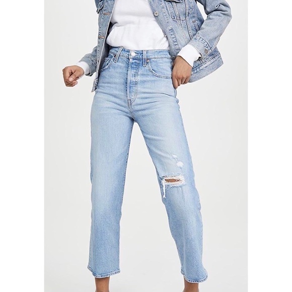 Levi’s Ribcage Straight Light Wash High Waisted Tango Fade Jeans - Picture 3 of 16